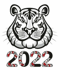 Happy new year 2022 year of tiger
