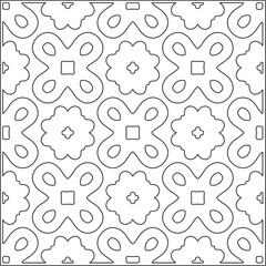 Vector pattern with symmetrical elements . Repeating geometric tiles from striped elements.Monochrome texture.Black and 
white pattern for wallpapers and backgrounds.