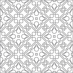 Vector pattern with symmetrical elements . Repeating geometric tiles from striped elements.Monochrome texture.Black and 
white pattern for wallpapers and backgrounds.