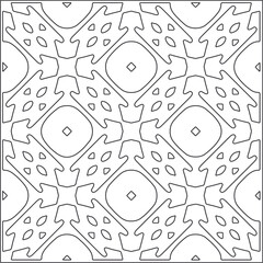Vector pattern with symmetrical elements . Repeating geometric tiles from striped elements.Monochrome texture.Black and 
white pattern for wallpapers and backgrounds.