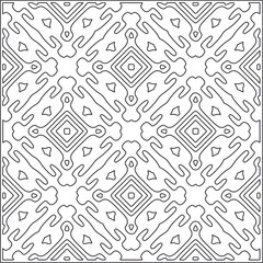 Vector pattern with symmetrical elements . Repeating geometric tiles from striped elements.Monochrome texture.Black and 
white pattern for wallpapers and backgrounds.