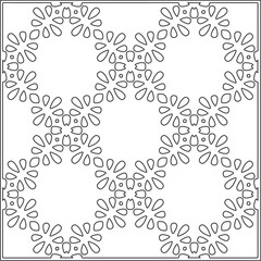 Vector pattern with symmetrical elements . Repeating geometric tiles from striped elements.Monochrome texture.Black and 
white pattern for wallpapers and backgrounds.