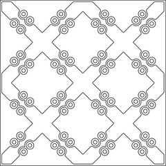 Vector pattern with symmetrical elements . Repeating geometric tiles from striped elements.Monochrome texture.Black and 
white pattern for wallpapers and backgrounds.