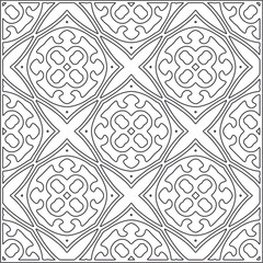 Vector pattern with symmetrical elements . Repeating geometric tiles from striped elements.Monochrome texture.Black and 
white pattern for wallpapers and backgrounds.
