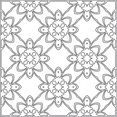 Vector pattern with symmetrical elements . Repeating geometric tiles from striped elements.Monochrome texture.Black and 
white pattern for wallpapers and backgrounds.