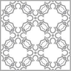 Vector pattern with symmetrical elements . Repeating geometric tiles from striped elements.Monochrome texture.Black and 
white pattern for wallpapers and backgrounds.