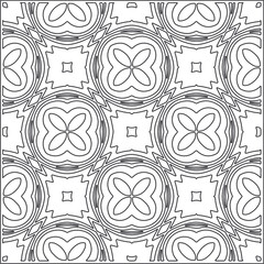 Vector pattern with symmetrical elements . Repeating geometric tiles from striped elements.Monochrome texture.Black and 
white pattern for wallpapers and backgrounds.