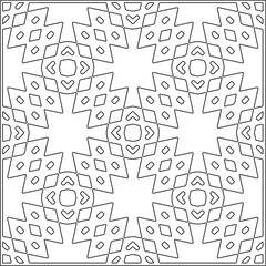 Vector pattern with symmetrical elements . Repeating geometric tiles from striped elements.Monochrome texture.Black and 
white pattern for wallpapers and backgrounds.