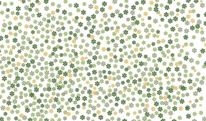 Schneeflocken in Gold und Grün