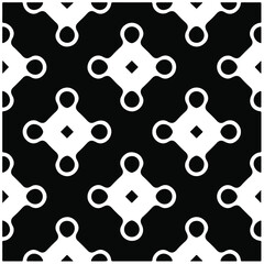Decorative abstract pattern. Black and white seamless geometric pattern.
