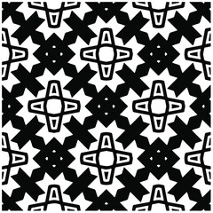 Decorative abstract pattern. Black and white seamless artistic pattern