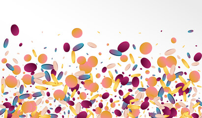 Multicolored Dot Celebration Grey Background.
