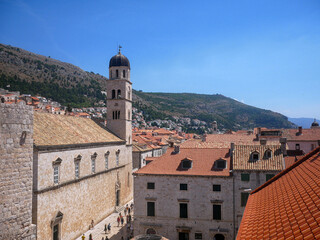 Obraz premium View of Dubrovnik old town from the city walls.