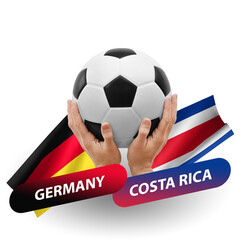 Soccer football competition match, national teams germany vs costa rica