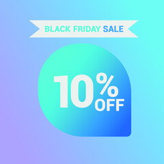 10% off Sale banner special offer ad discount promotion vector banner. price discount offer. season sale promo sticker colorful background