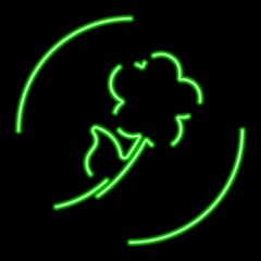 flower neon sign, modern glowing banner design, colorful modern design trends. Vector illustration.