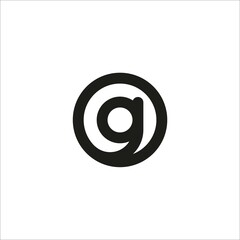 initials g in circle logo vector