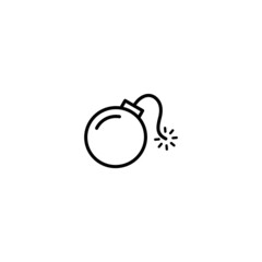 Bomb icon, bomb sign vector