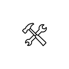 Hammer icon vector for web