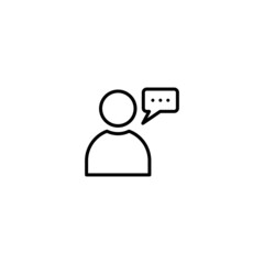 Speaking people icon, Speaking symbol vector