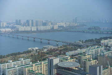 Fototapeta na wymiar Seoul sky line