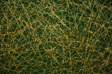 Golden web on a green canvas, golden threads, bacground, seasonal