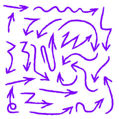 Hand drawn set of arrows vector 