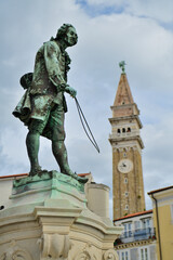 Monumento a Giuseppe Tartini, Pirano, Istria, Slovenia