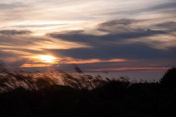 sunset in the mountains