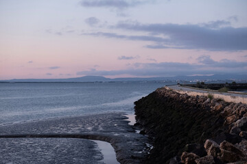 sunset over the sea