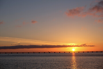 sunset over the sea