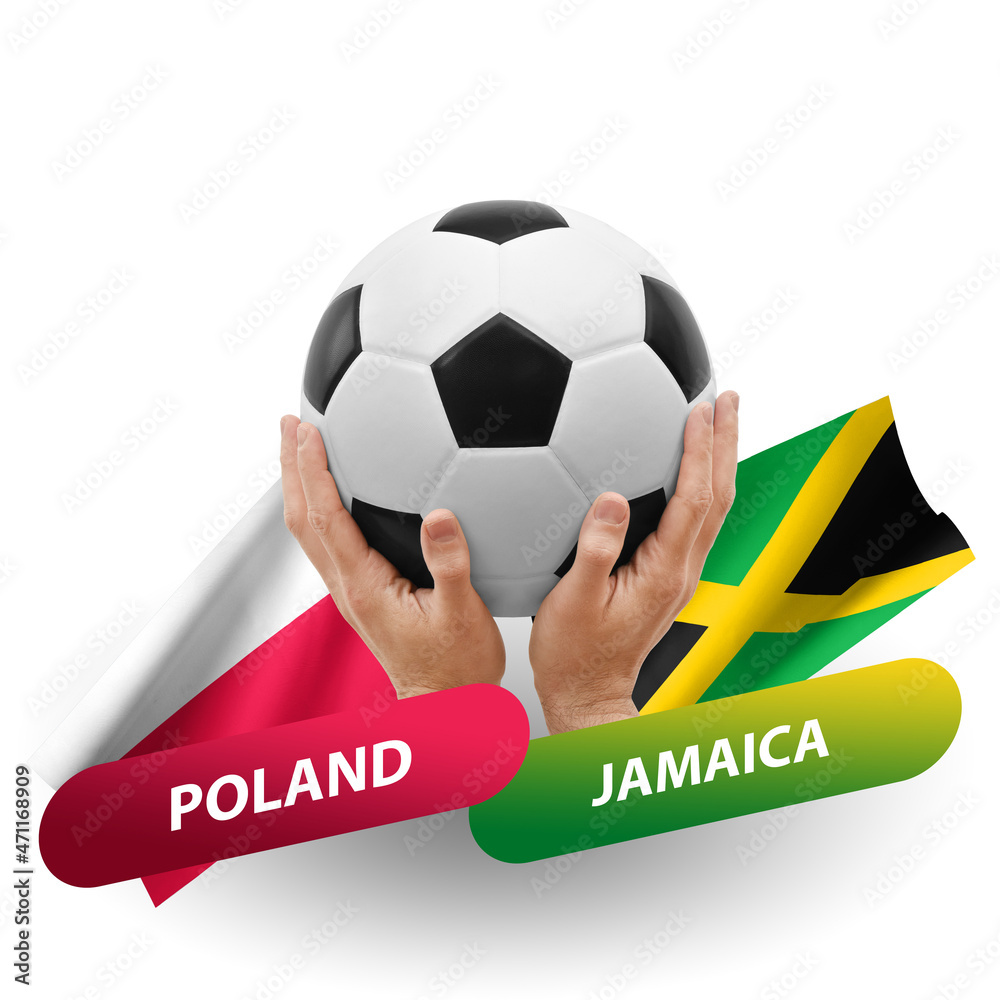 Canvas Prints soccer football competition match, national teams poland vs jamaica