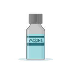 Vaccine vial icon on white background