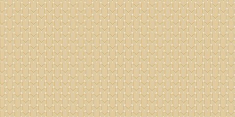  Abstract background geometric pattern with gold circle waves lines overlapping endless stylish texture