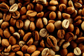 Roasted coffee beans texture
