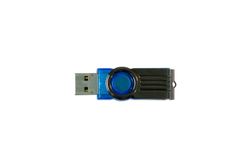 Flash drive on white background