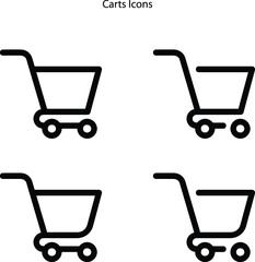 Shopping Cart icon. Shopping Cart icon logo template. Shopping Cart vector icon design  for web icon, logo, sign, symbol, app UI.