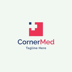 Obraz premium Medical cross icon logo design vector template