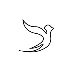 Abstract Bird logo design template