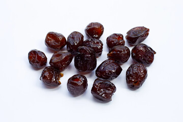 Sweet chinese jujube dessert on white background.