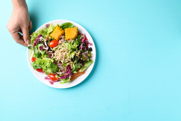 Fresh Organic Vegetables With Quinoa