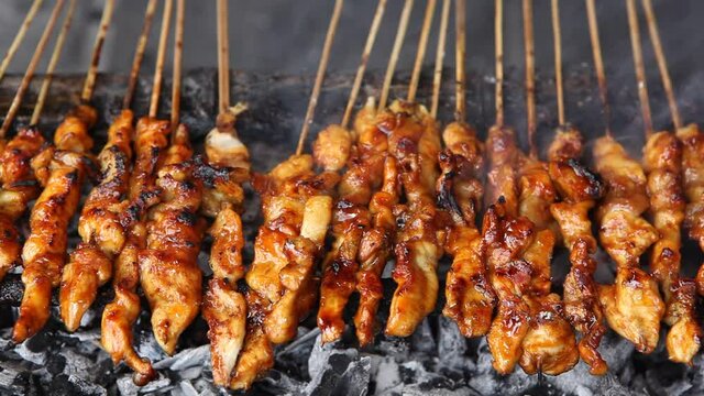 Grilled Chicken Satay Grilled Food