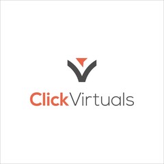 Click Virtual Logo Design. The combination of the click button and the letter V.