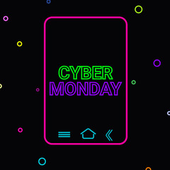 Illustration vector cyber Monday