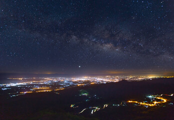 Milky way at  Phu Thap Boek, Phetchabun Province, Thailand © VespaFoto