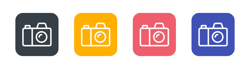 Digital camera icon vector illustration. Photo camera icon set