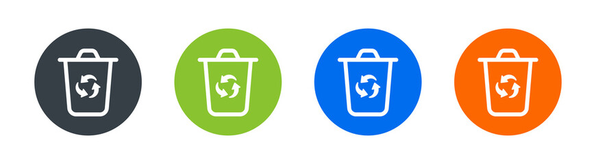 Recycle bin icon. Waste basket vector icon design