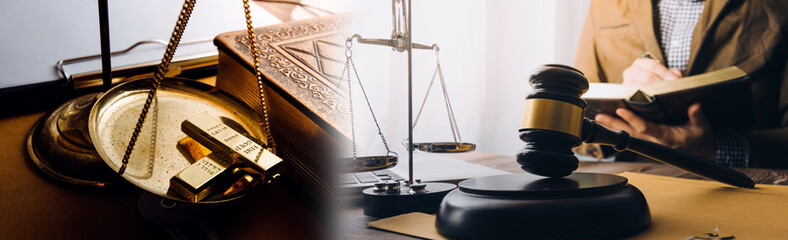 Woman lawyer explain the documents contact of insurance of fire and theft a house at office desk....