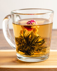 Clear cup of Flower tea 