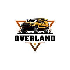 adventure pick up truck isolated logo vector © winana